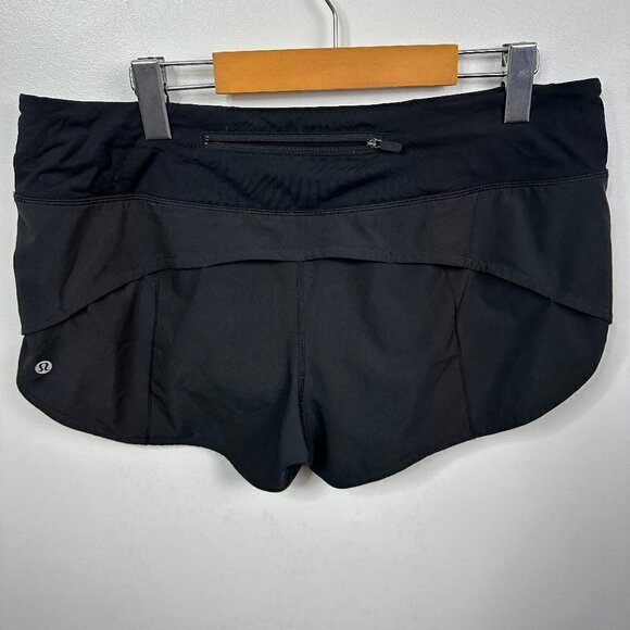Lululemon  Speed Up Short  Size 10 Regular 2.5" Inseam  Mid Rise  Black - Picture 2 of 3